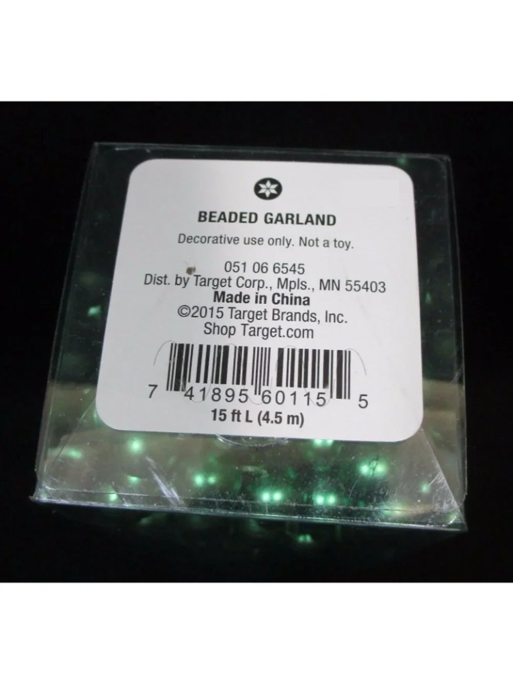 15' Green 10MM Beaded Beads Garland Christmas Tree Wedding Decor Craft Target